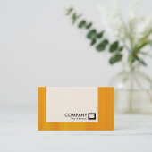 Carte De Visite Panneau - orange peint (Debout devant)