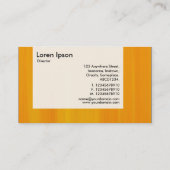 Carte De Visite Panneau - orange peint (Dos)