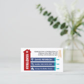 Carte De Visite Panneau Outils de construction spéciale (Debout devant)