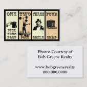 Carte De Visite Panneau Photo Prop (Devant / Derrière)