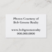Carte De Visite Panneau Photo Prop (Dos)