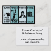 Carte De Visite Panneau Photo Prop (Devant / Derrière)