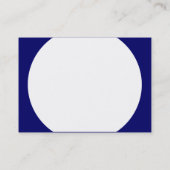 Carte De Visite Panneau rond - blanc avec 000066 bleu-foncé (Dos)