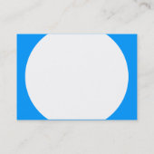 Carte De Visite Panneau rond - Blanc avec bleu 0099FF (Dos)