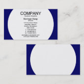 Carte De Visite Panneau rond - Blanc avec bleu foncé 000066 (Devant / Derrière)