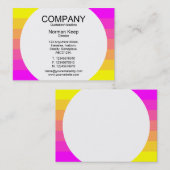Carte De Visite Panneau rond - Transition des couleurs 01 (Devant / Derrière)