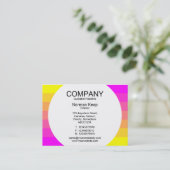 Carte De Visite Panneau rond - Transition des couleurs 01 (Debout devant)