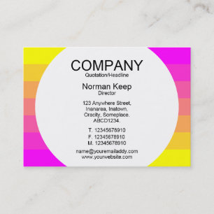 Carte De Visite Panneau rond - Transition des couleurs 01