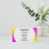 Carte De Visite Panneau rond - Transition des couleurs 01 (Debout devant)