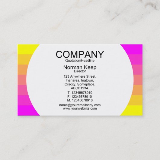 Carte De Visite Panneau rond - Transition des couleurs 01 (Devant)