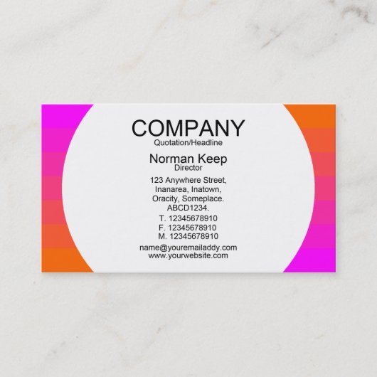 Carte De Visite Panneau rond - Transition des couleurs 02 (Devant)