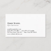 Carte De Visite Panneau rouge tableau noir (Dos)