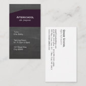 Carte De Visite Panneau rouge tableau noir (Devant / Derrière)