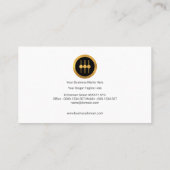 Carte De Visite Panneau sain créatif simple simple d'égaliseur (Dos)