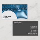 Carte De Visite Panneau semi-cercle - Anneaux concentrés - Chrome  (Devant / Derrière)