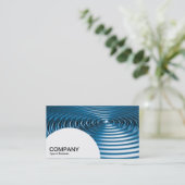 Carte De Visite Panneau semi-cercle - Anneaux concentrés - Chrome  (Debout devant)