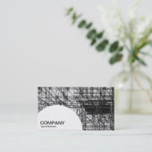 Carte De Visite Panneau semi-cercle - Échafaudage (Debout devant)