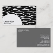 Carte De Visite Panneau semi-cercle - Feuilles Abstraits (Devant / Derrière)