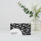 Carte De Visite Panneau semi-cercle - Feuilles Abstraits (Debout devant)