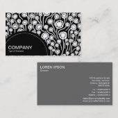 Carte De Visite Panneau semi-cercle (points) - Abstrait 090512 01 (Devant / Derrière)