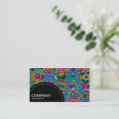 Carte De Visite Panneau semi-cercle (points) - Abstrait fractal (Debout devant)