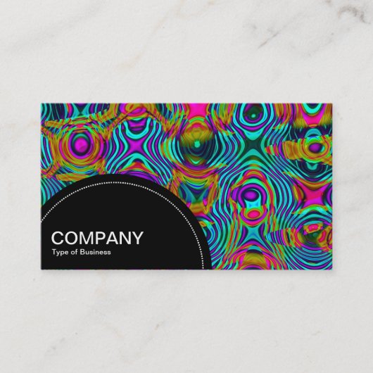Carte De Visite Panneau semi-cercle (points) - Abstrait fractal (Devant)