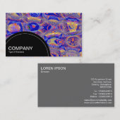 Carte De Visite Panneau semi-cercle (points) - Abstrait fractal 02 (Devant / Derrière)