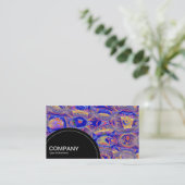 Carte De Visite Panneau semi-cercle (points) - Abstrait fractal 02 (Debout devant)