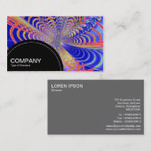 Carte De Visite Panneau semi-cercle (points) - Abstrait fractal 03 (Devant / Derrière)