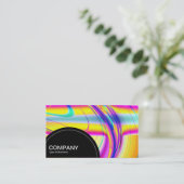 Carte De Visite Panneau semi-cercle (points) - Abstrait fractal 05 (Debout devant)