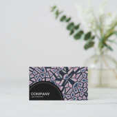 Carte De Visite Panneau semi-cercle (points) - Abstrait fragmenté (Debout devant)