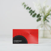 Carte De Visite Panneau semi-cercle (points) - Anneaux concentrés (Debout devant)