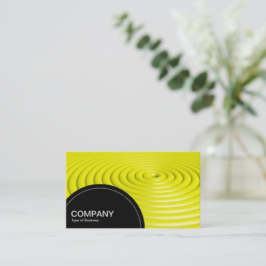 Carte De Visite Panneau semi-cercle (points) - Anneaux concentrés (Debout devant)