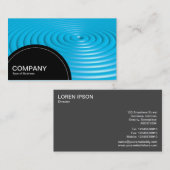 Carte De Visite Panneau semi-cercle (points) - Anneaux concentrés  (Devant / Derrière)