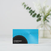 Carte De Visite Panneau semi-cercle (points) - Anneaux concentrés  (Debout devant)