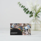 Carte De Visite Panneau semi-cercle (points) - Bling (Debout devant)