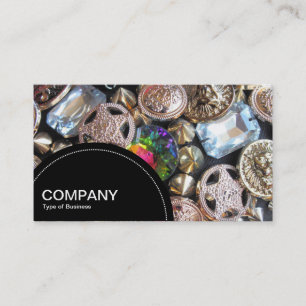Carte De Visite Panneau semi-cercle (points) - Bling