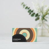 Carte De Visite Panneau semi-cercle (points) - Cercles concentrés  (Debout devant)