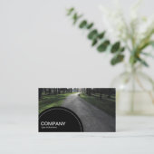 Carte De Visite Panneau semi-cercle (points) - Chemin éclairé (Debout devant)