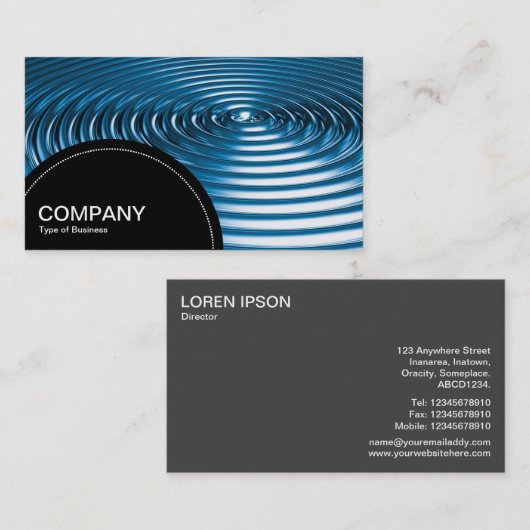 Carte De Visite Panneau semi-cercle (points) - Concentré - BlueChr (Devant / Derrière)