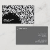 Carte De Visite Panneau semi-cercle (points) - Conception des fleu (Devant / Derrière)