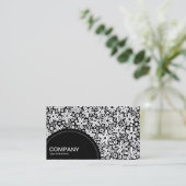 Carte De Visite Panneau semi-cercle (points) - Conception des fleu (Debout devant)