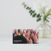 Carte De Visite Panneau semi-cercle (points) - Crayons couleur (Debout devant)
