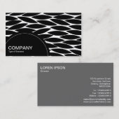 Carte De Visite Panneau semi-cercle (points) - Feuilles Abstraits (Devant / Derrière)