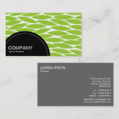 Carte De Visite Panneau semi-cercle (points) - Feuilles Abstraits (Devant / Derrière)