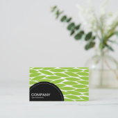 Carte De Visite Panneau semi-cercle (points) - Feuilles Abstraits (Debout devant)