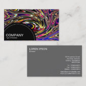 Carte De Visite Panneau semi-cercle (points) - Flèche couleur (Devant / Derrière)