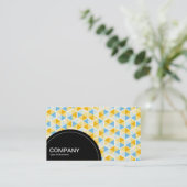 Carte De Visite Panneau semi-cercle (points) - Motif Hexagon 03 (Debout devant)