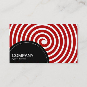 Carte De Visite Panneau semi-cercle (points) - Rouge rubis