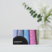 Carte De Visite Panneau semi-cercle (points) - Roulettes de coton (Debout devant)